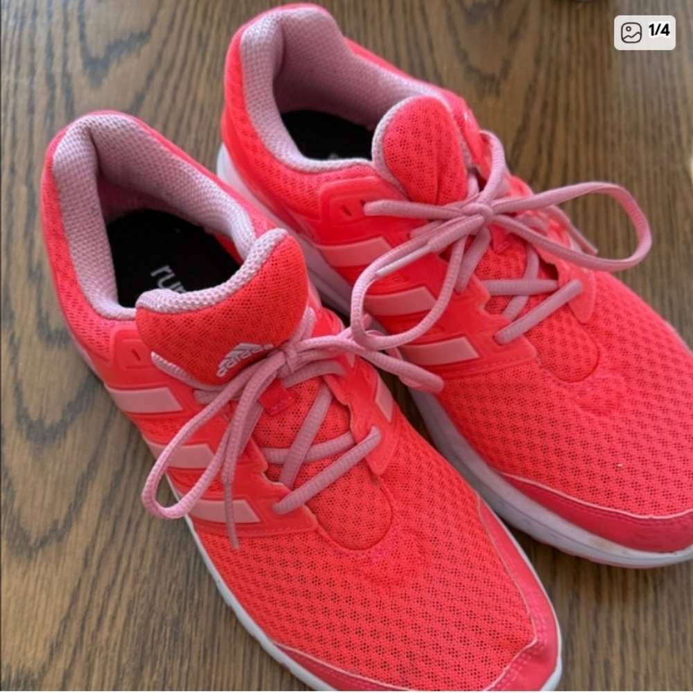 Adidas Women’s Neon Pink and Light Pink Sneakers Size 10 Shoes Athletic Running